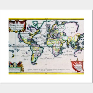 Nicholas de Fer - Universal Map 1702 -   Ancient Worlds Posters and Art